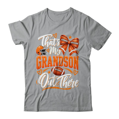 Coquette That's My Grandson Out There Funny Football Grandma Shirt & Tank Top | siriusteestore