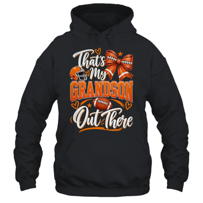 Coquette That's My Grandson Out There Funny Football Grandma Shirt & Tank Top | siriusteestore