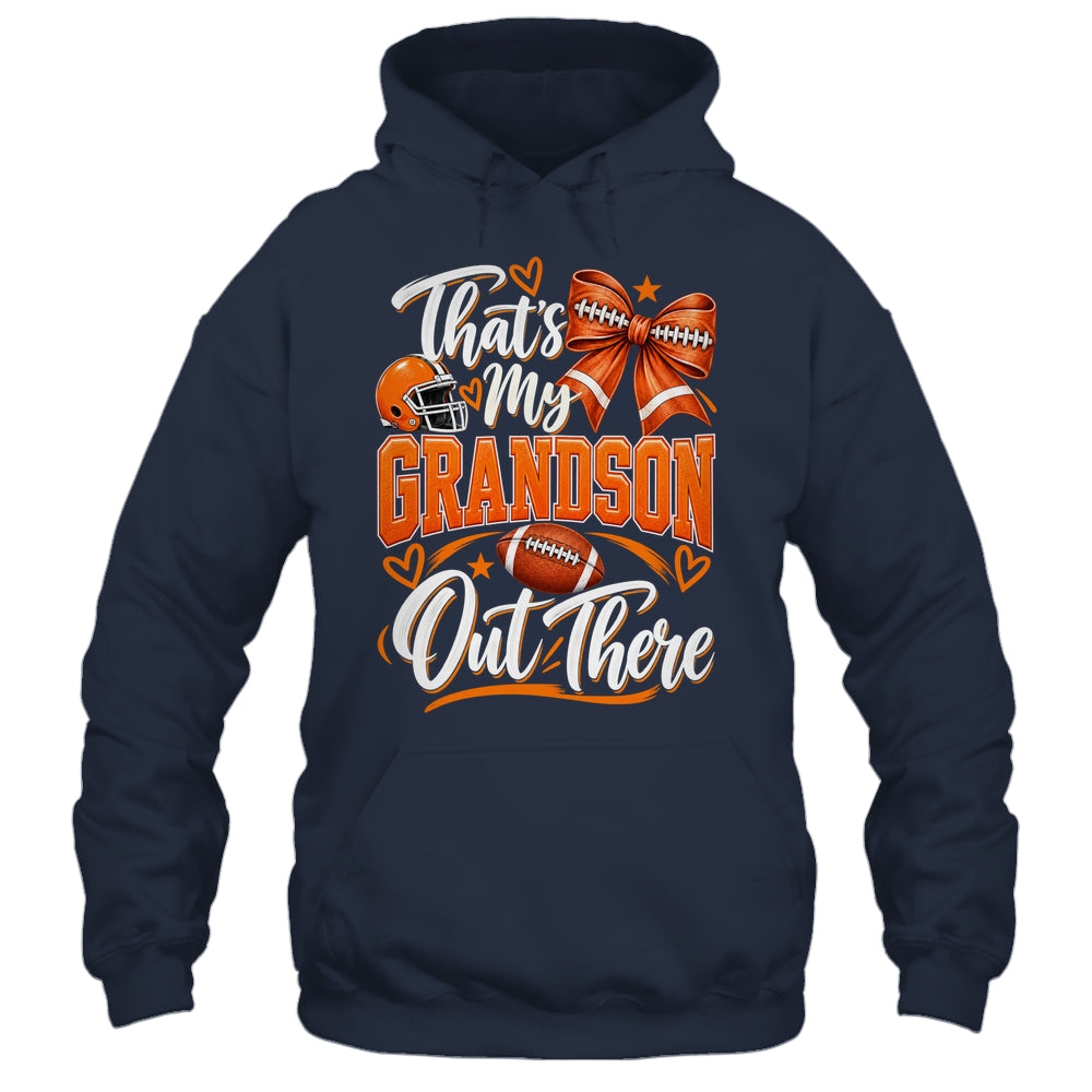 Coquette That's My Grandson Out There Funny Football Grandma Shirt & Tank Top | siriusteestore