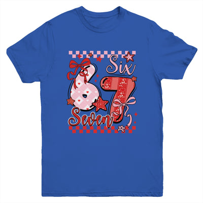 Coquette Valentine 67 Six Seven Preppy Cute Heart Bow Pink Youth Shirt | siriusteestore