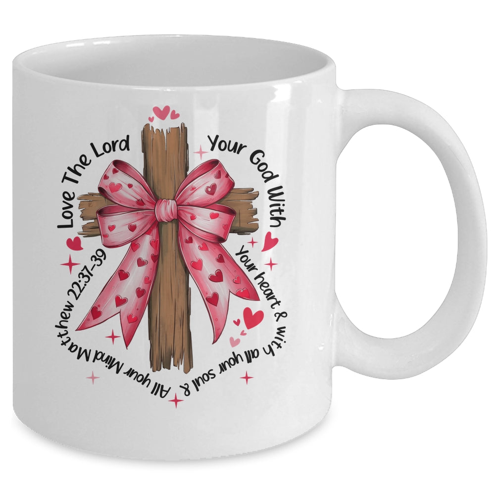 Coquette Valentine Jesus Valentine Bow Bible Verse Valentine Mug | siriusteestore