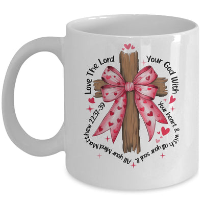 Coquette Valentine Jesus Valentine Bow Bible Verse Valentine Mug | siriusteestore