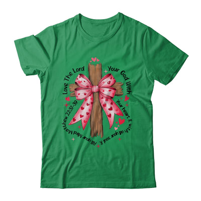 Coquette Valentine Jesus Valentine Bow Bible Verse Valentine Shirt & Sweatshirt | siriusteestore