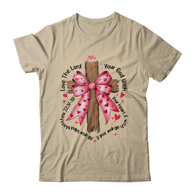 Coquette Valentine Jesus Valentine Bow Bible Verse Valentine Shirt & Sweatshirt | siriusteestore