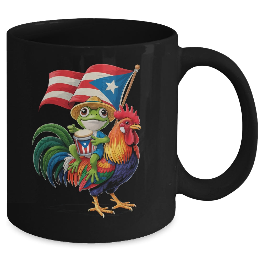 Coqui Frog Puerto Rican Flag Boricua Rooster Taino Mug | siriusteestore