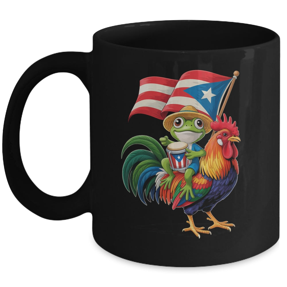 Coqui Frog Puerto Rican Flag Boricua Rooster Taino Mug | siriusteestore