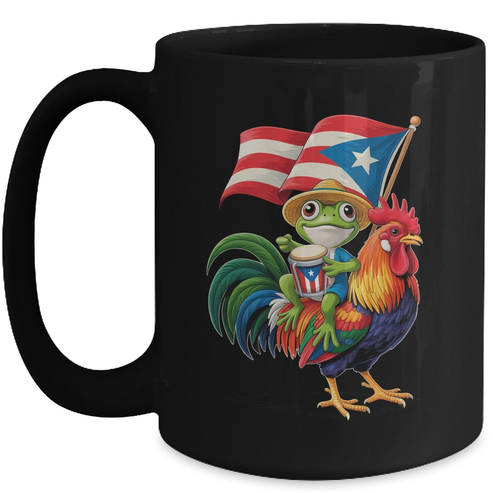 Coqui Frog Puerto Rican Flag Boricua Rooster Taino Mug | siriusteestore
