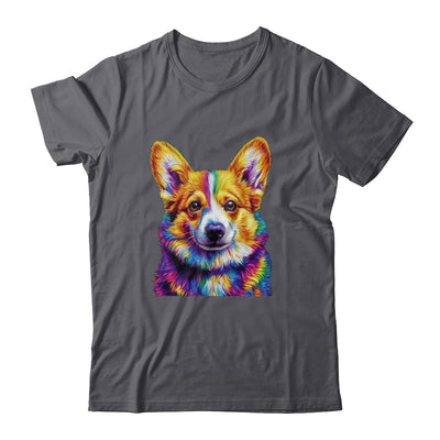 Corgi Dog Colorful Face Dog Lover Men Women Shirt & Tank Top | siriusteestore