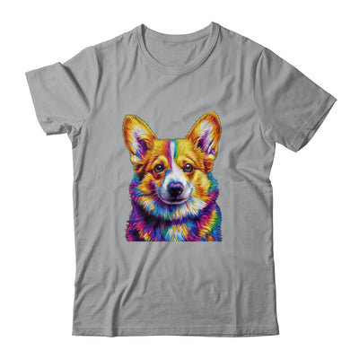 Corgi Dog Colorful Face Dog Lover Men Women Shirt & Tank Top | siriusteestore