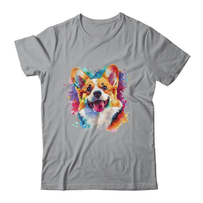 Corgi Mom Lover Puppy Dog Watercolor Tie Dye Painting Shirt & Tank Top | siriusteestore
