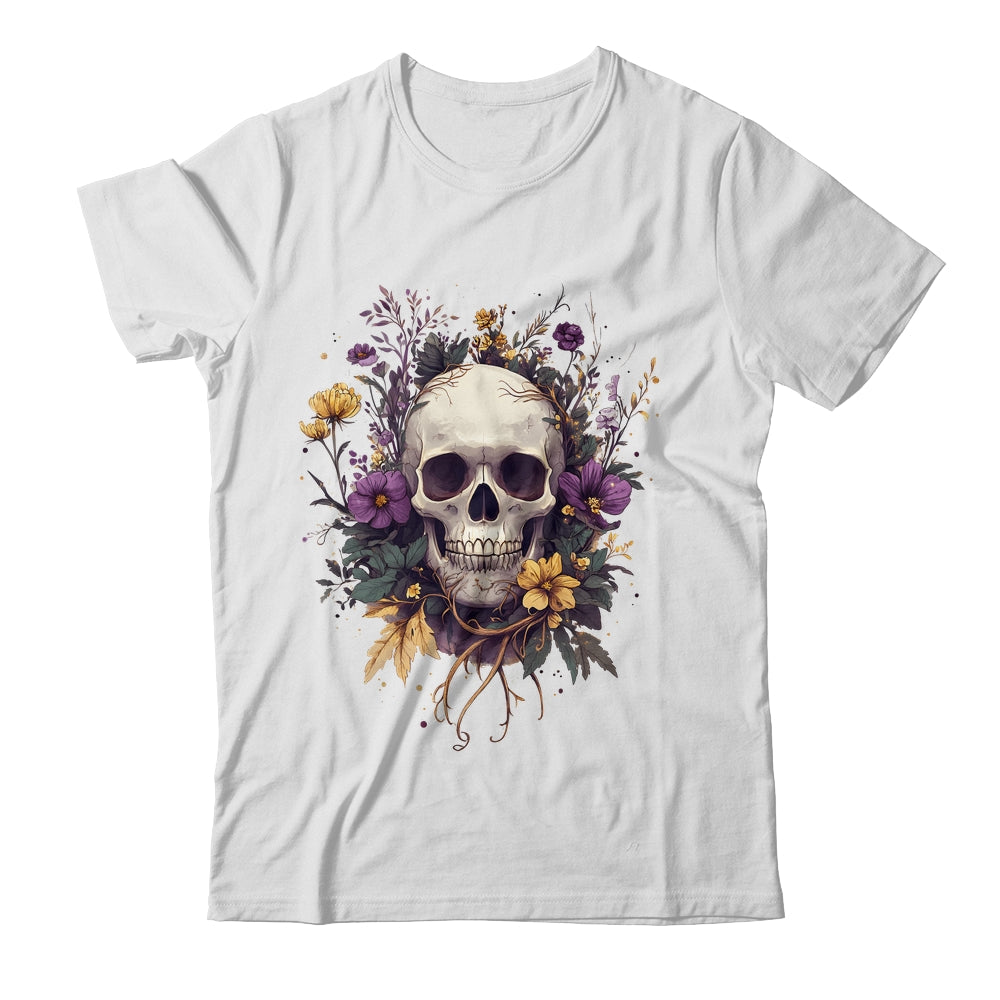 Cottagecore Aesthetic Skull Mushroom Collector Floral Goth Shirt & Tank Top | siriusteestore