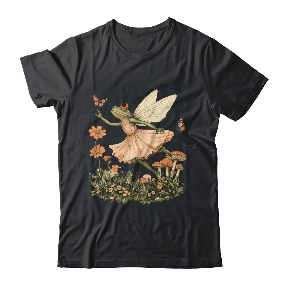 Cottagecore Aesthetic Vintage Fairy Frog Dancing Women Girls Shirt & Tank Top | siriusteestore