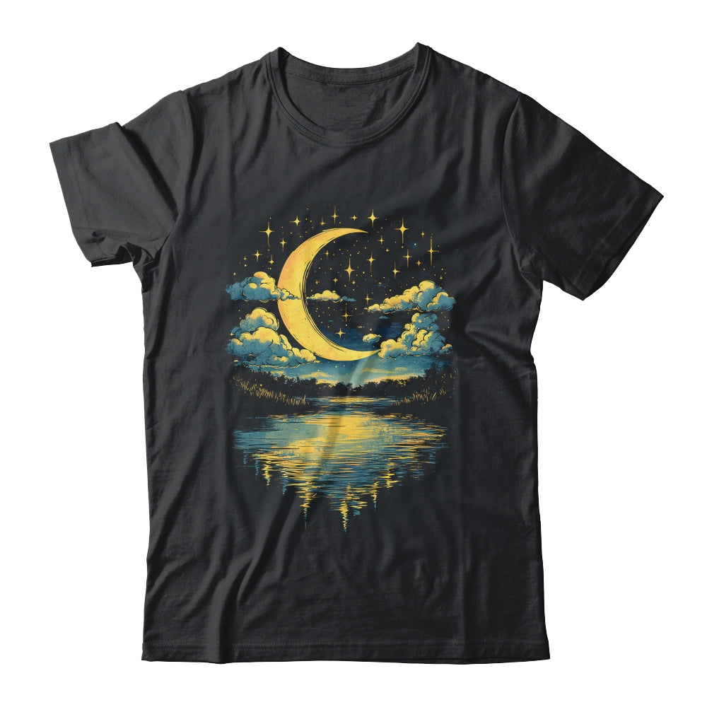 Cottagecore Boho Aesthetic Celestial Vintage Half Moon Water Shirt & Tank Top | siriusteestore