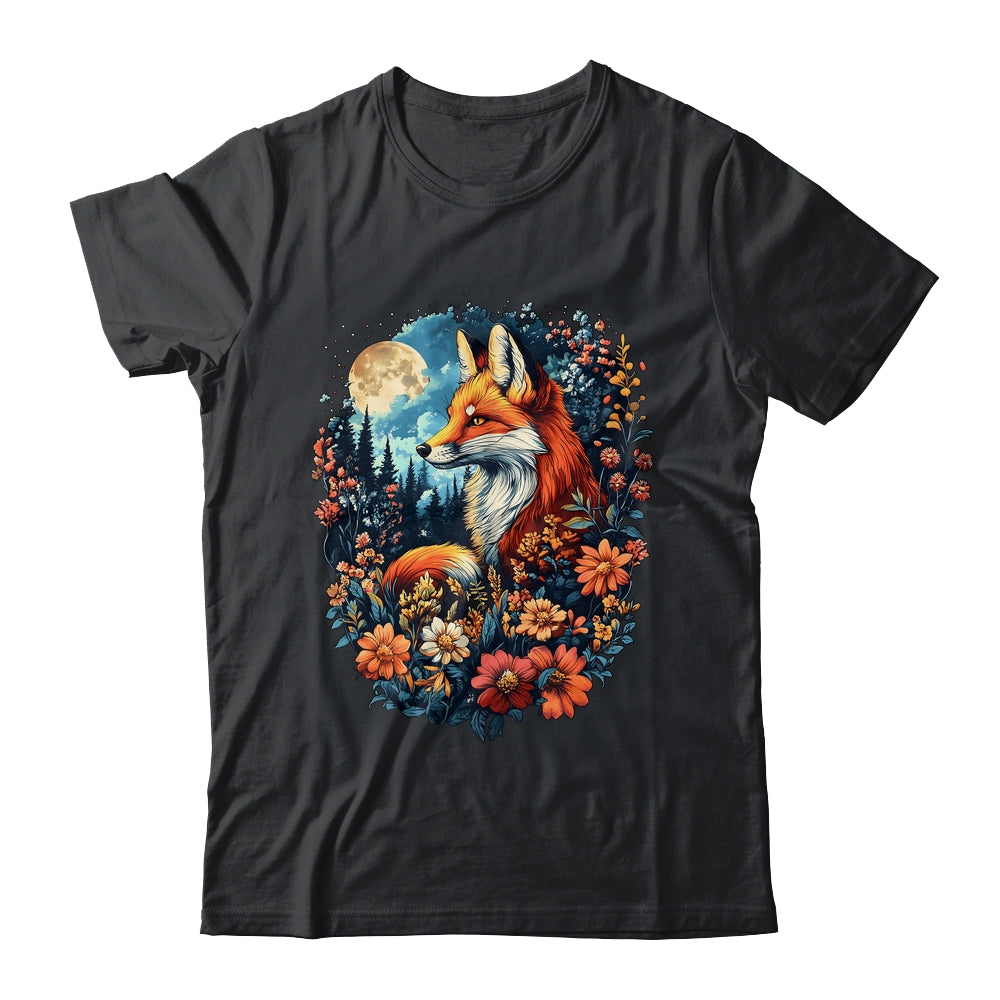 Cottagecore Floral Fox Colorful Flowers Goblincore Fairycore Shirt & Sweatshirt | siriusteestore