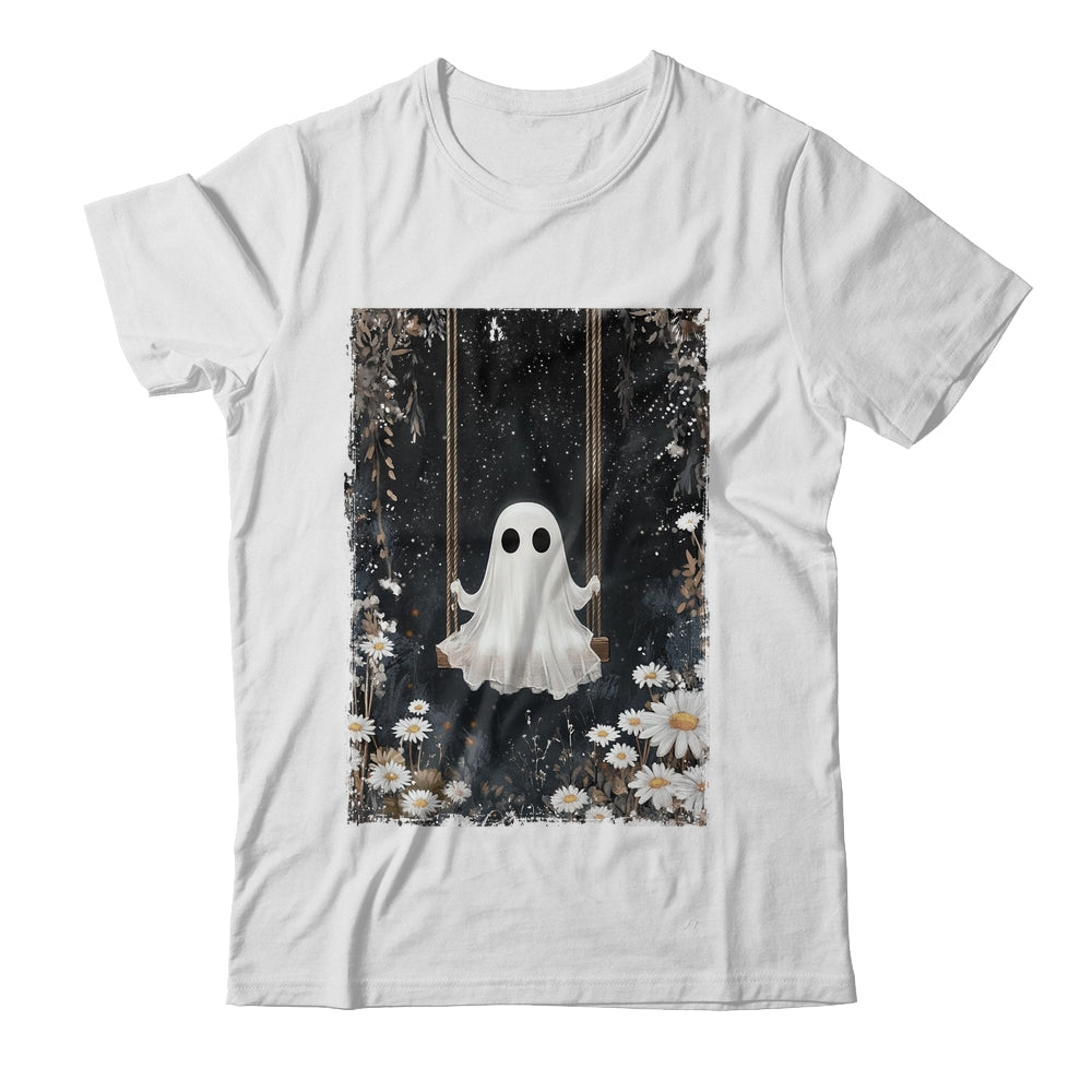 Cottagecore Ghost Swing Floral Aesthetic Halloween Spooky Shirt & Sweatshirt | siriusteestore