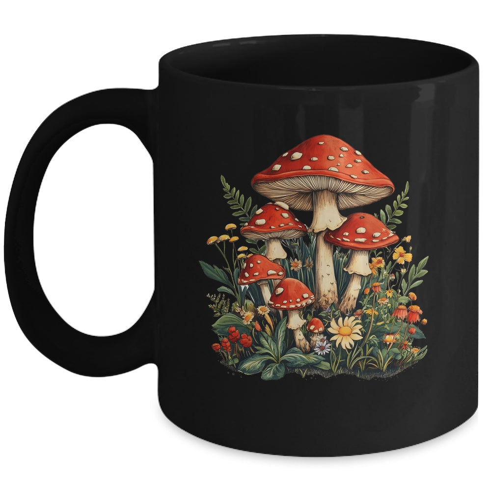 Cottagecore Mushroom Garden Lover Nature Plant Vintage Mug | siriusteestore