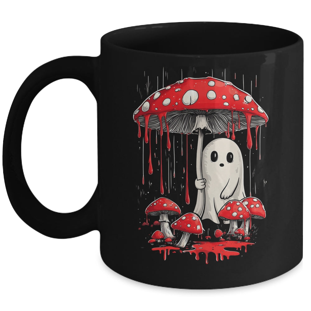 Cottagecore Mushroom Halloween Ghost Mushroom Spooky Season Mug | siriusteestore