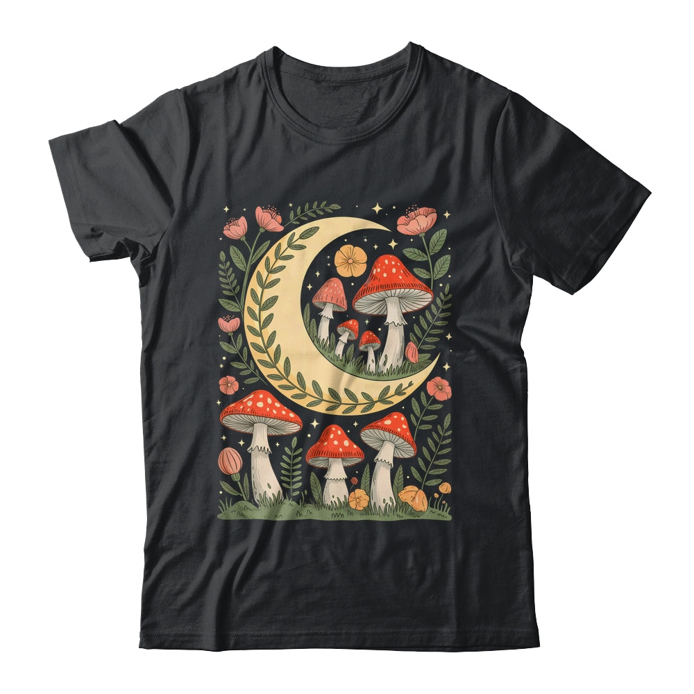 Cottagecore Mushroom Moon Flowers Aesthetic Women Girls Shirt & Tank Top | siriusteestore