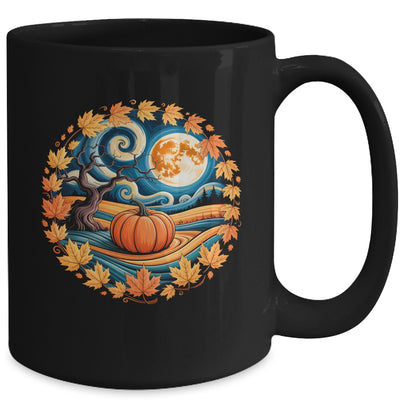 Cottagecore Pumpkins Leaves Trees Fall Women Aesthetic Mug | siriusteestore