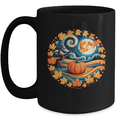 Cottagecore Pumpkins Leaves Trees Fall Women Aesthetic Mug | siriusteestore