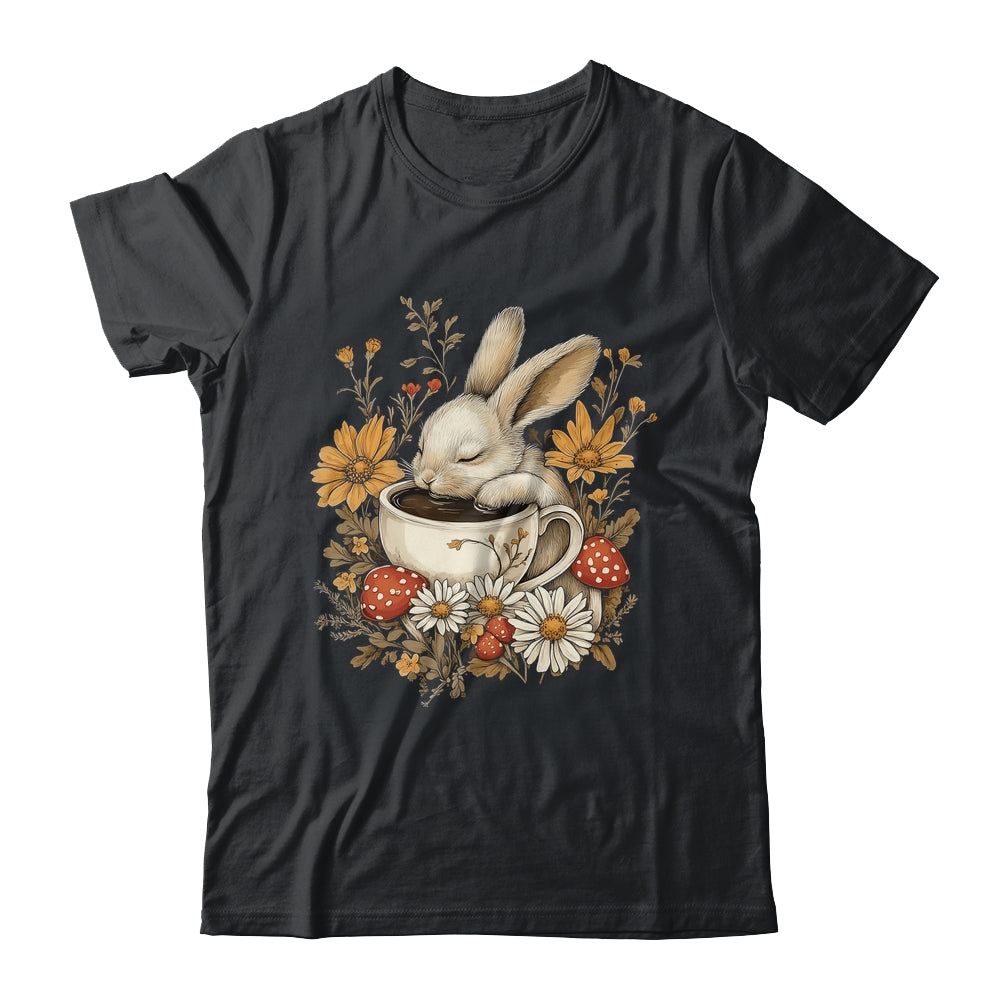 Cottagecore Rabbit Floral Bunny Tea Cup Women Girl Aesthetic Shirt & Tank Top | siriusteestore