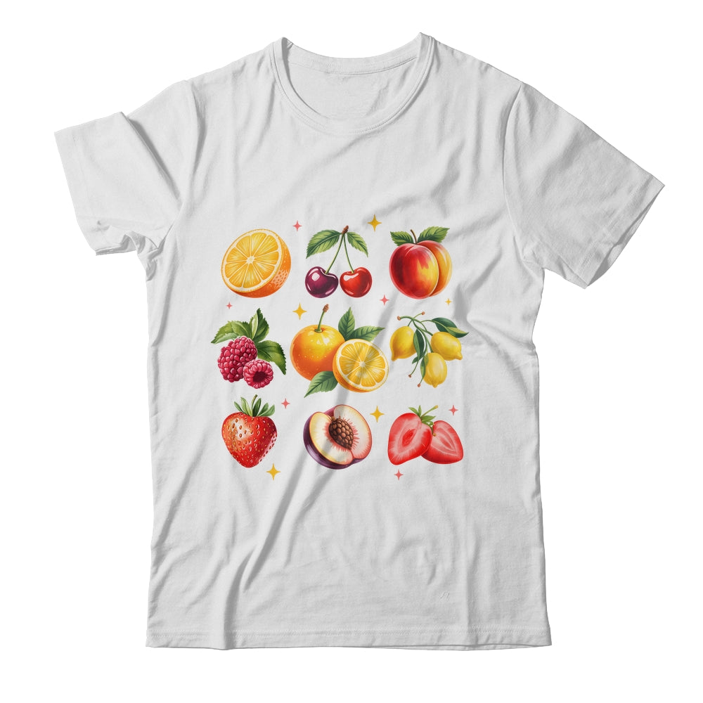 Cottagecore Watercolor Fruit Peaches Cherries Strawberries Shirt & Tank Top | siriusteestore