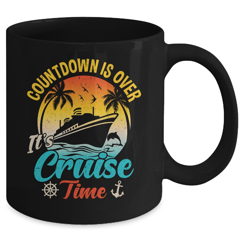Countdown Is Over It's Cruise Time Vintage Family Vacation Mug | siriusteestore