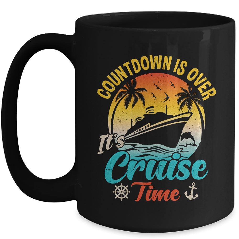 Countdown Is Over It's Cruise Time Vintage Family Vacation Mug | siriusteestore