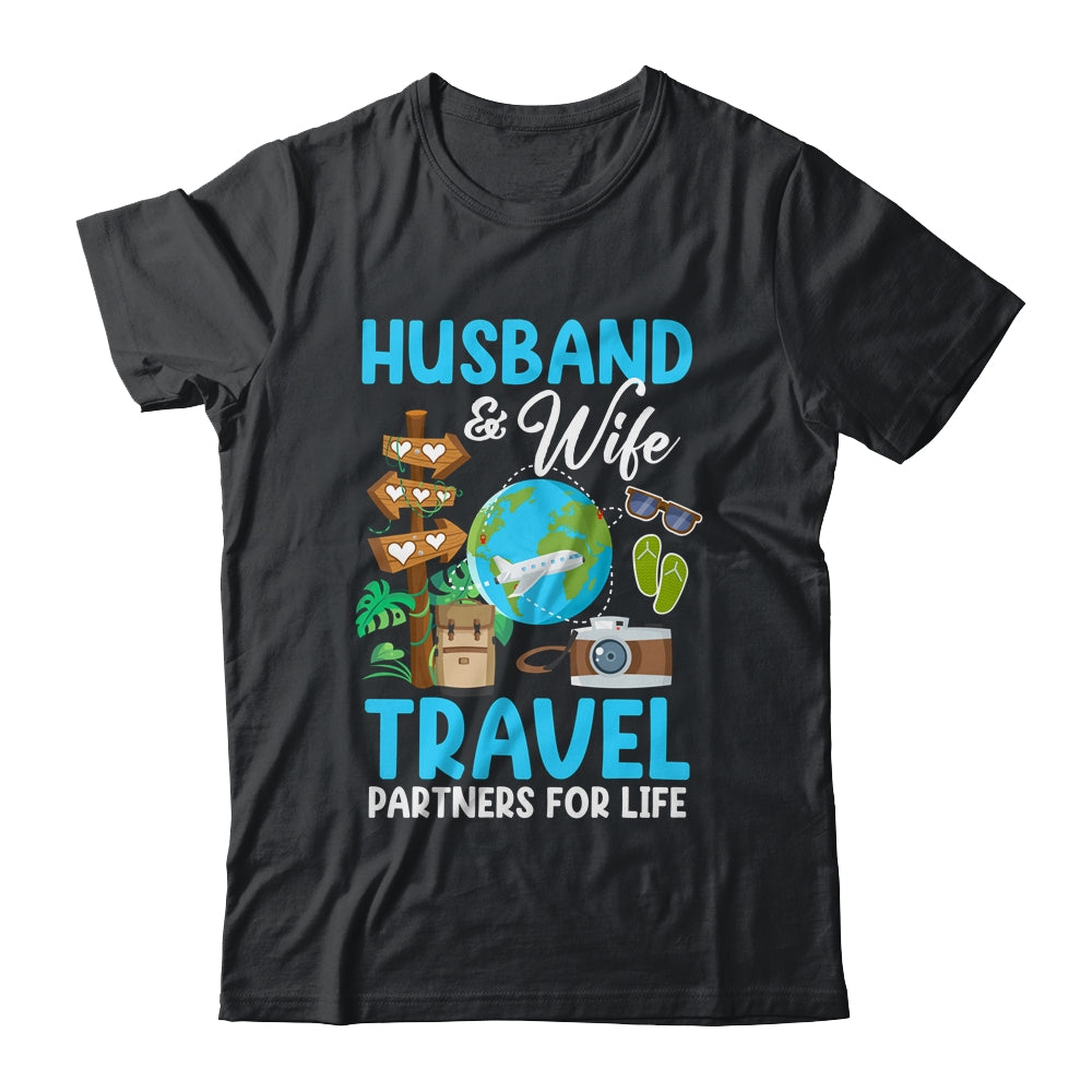 Couple Matching Husband And Wife Travel Partners For Life Shirt & Tank Top | siriusteestore