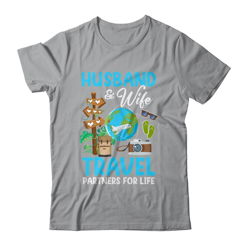 Couple Matching Husband And Wife Travel Partners For Life Shirt & Tank Top | siriusteestore