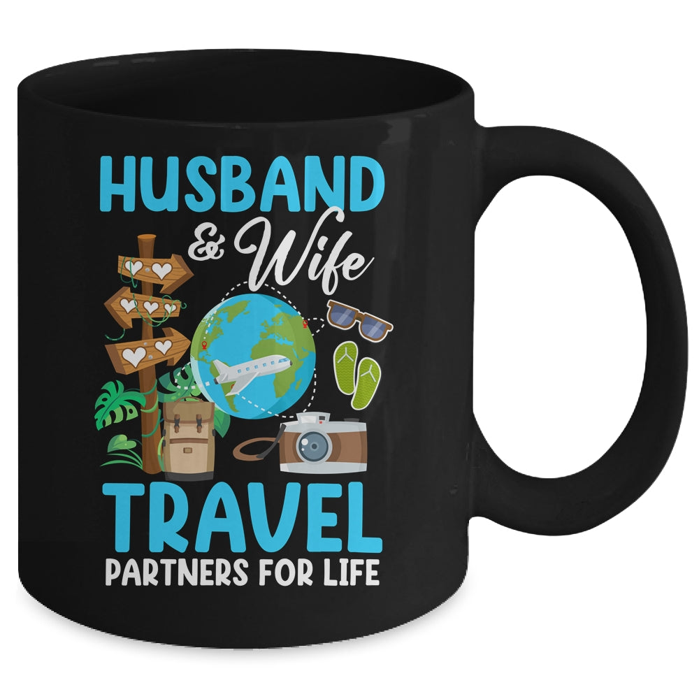 Couple Matching Husband And Wife Travel Partners For Life Mug | siriusteestore