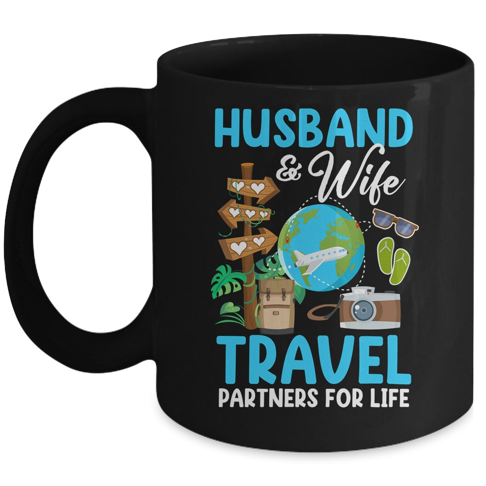 Couple Matching Husband And Wife Travel Partners For Life Mug | siriusteestore