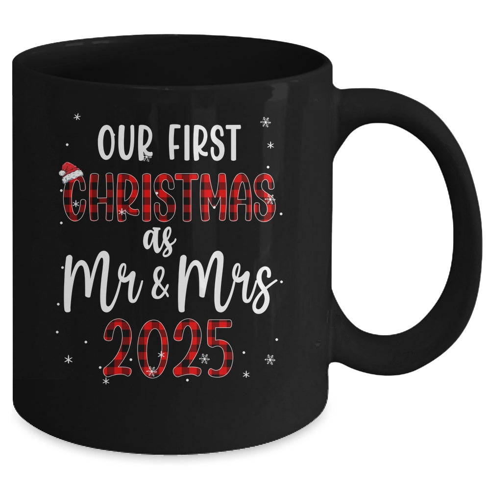 Couple Wife Husband Our First Christmas As Mr And Mrs 2025 Mug | siriusteestore