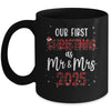 Couple Wife Husband Our First Christmas As Mr And Mrs 2025 Mug | siriusteestore