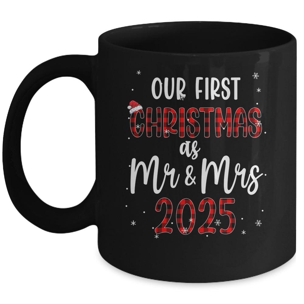 Couple Wife Husband Our First Christmas As Mr And Mrs 2025 Mug | siriusteestore