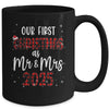 Couple Wife Husband Our First Christmas As Mr And Mrs 2025 Mug | siriusteestore