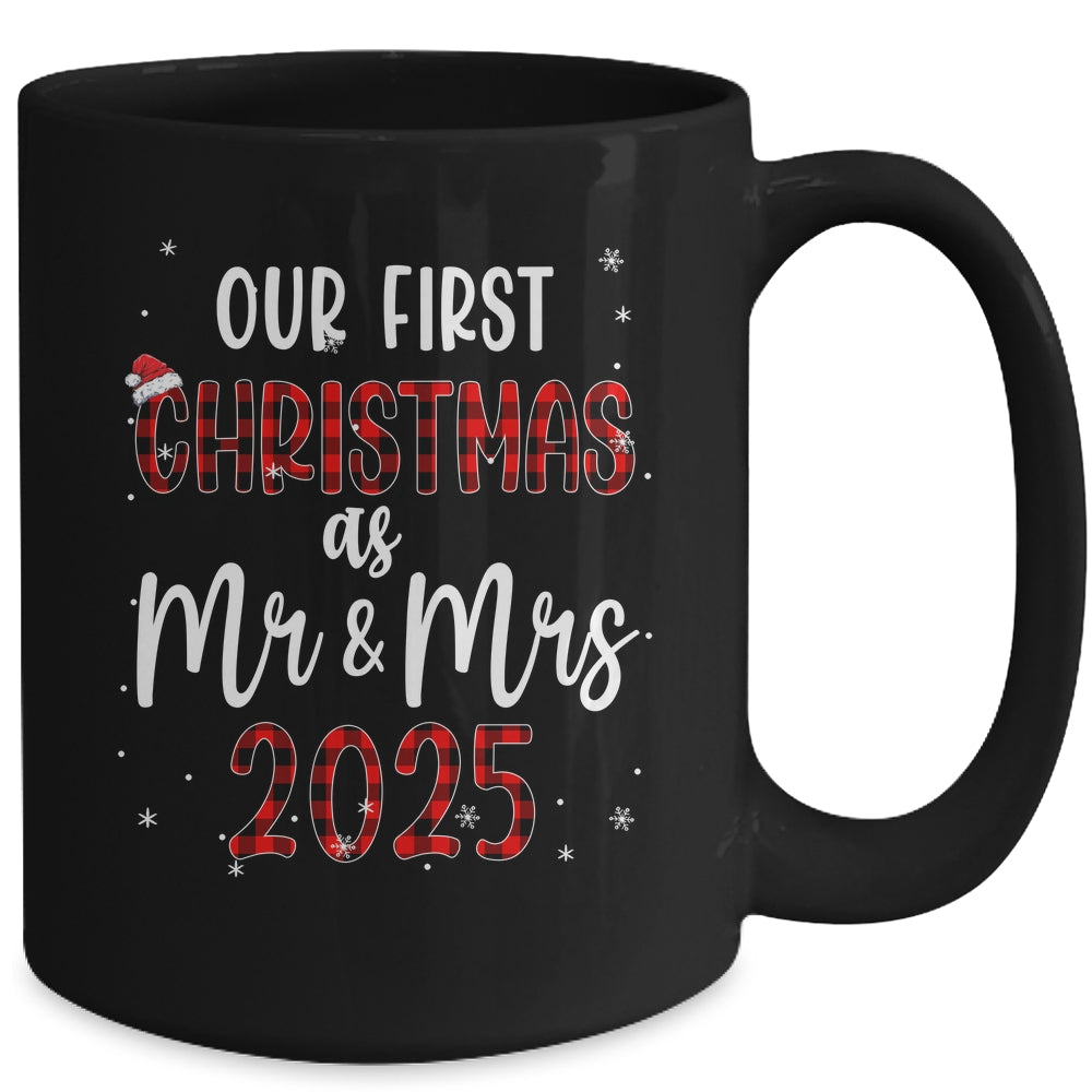 Couple Wife Husband Our First Christmas As Mr And Mrs 2025 Mug | siriusteestore
