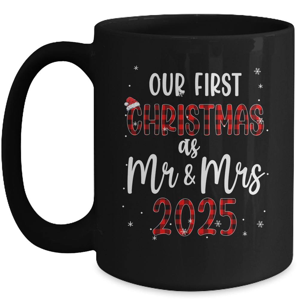 Couple Wife Husband Our First Christmas As Mr And Mrs 2025 Mug | siriusteestore