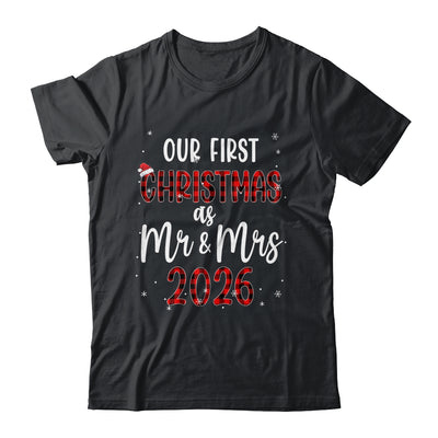 Couple Wife Husband Our First Christmas As Mr And Mrs 2026 Shirt & Sweatshirt | siriusteestore