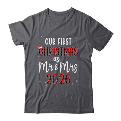 Couple Wife Husband Our First Christmas As Mr And Mrs 2026 Shirt & Sweatshirt | siriusteestore