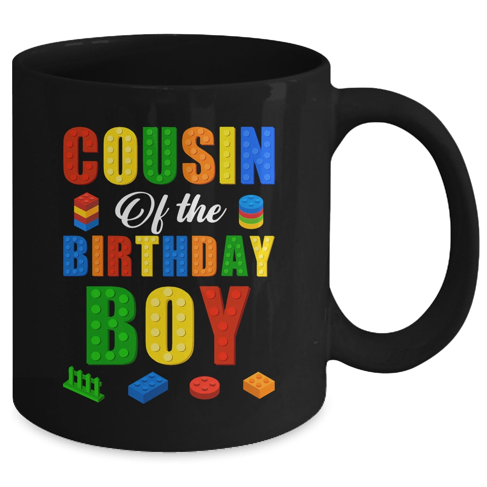 Cousin Birthday Boy Master Builder Building Bricks Blocks Mug | siriusteestore