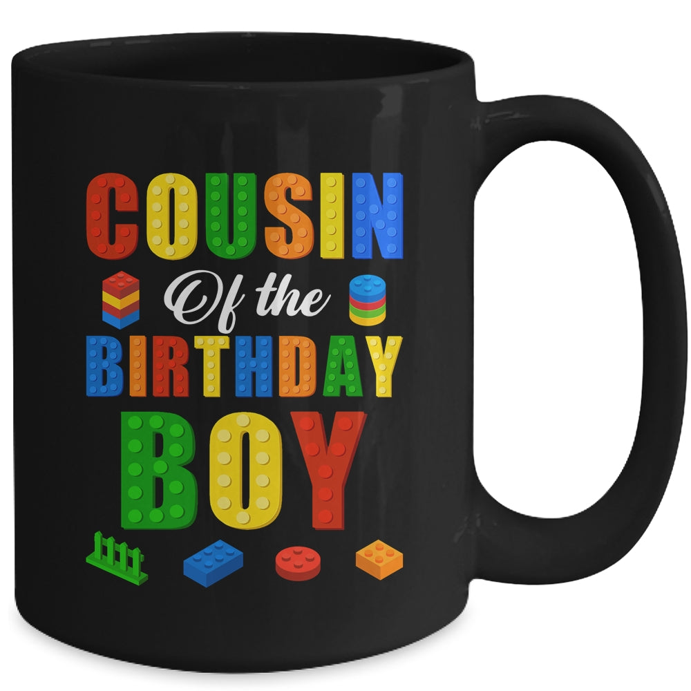 Cousin Birthday Boy Master Builder Building Bricks Blocks Mug | siriusteestore