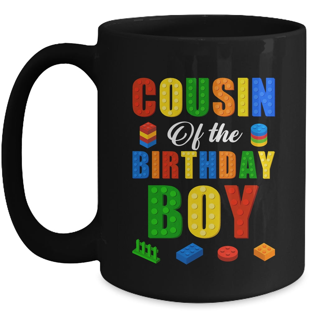 Cousin Birthday Boy Master Builder Building Bricks Blocks Mug | siriusteestore