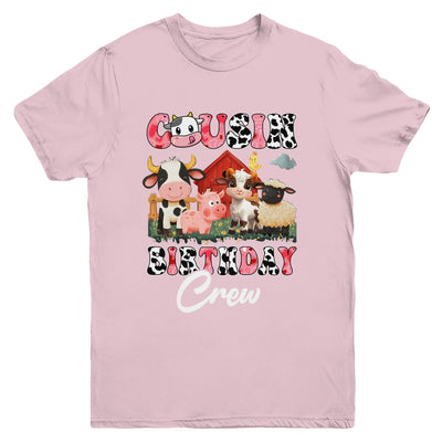 Cousin Birthday Crew Farm Cow Birthday Boy Girl Family Youth Shirt | siriusteestore