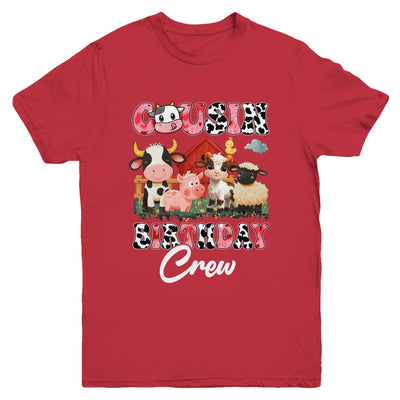 Cousin Birthday Crew Farm Cow Birthday Boy Girl Family Youth Shirt | siriusteestore