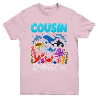 Cousin Birthday Crew Ocean Animals Birthday Under Sea Youth Shirt | siriusteestore