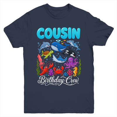 Cousin Birthday Crew Ocean Animals Birthday Under Sea Youth Shirt | siriusteestore