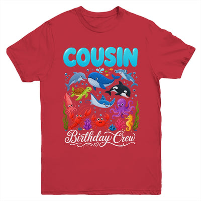 Cousin Birthday Crew Ocean Animals Birthday Under Sea Youth Shirt | siriusteestore