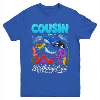 Cousin Birthday Crew Ocean Animals Birthday Under Sea Youth Shirt | siriusteestore