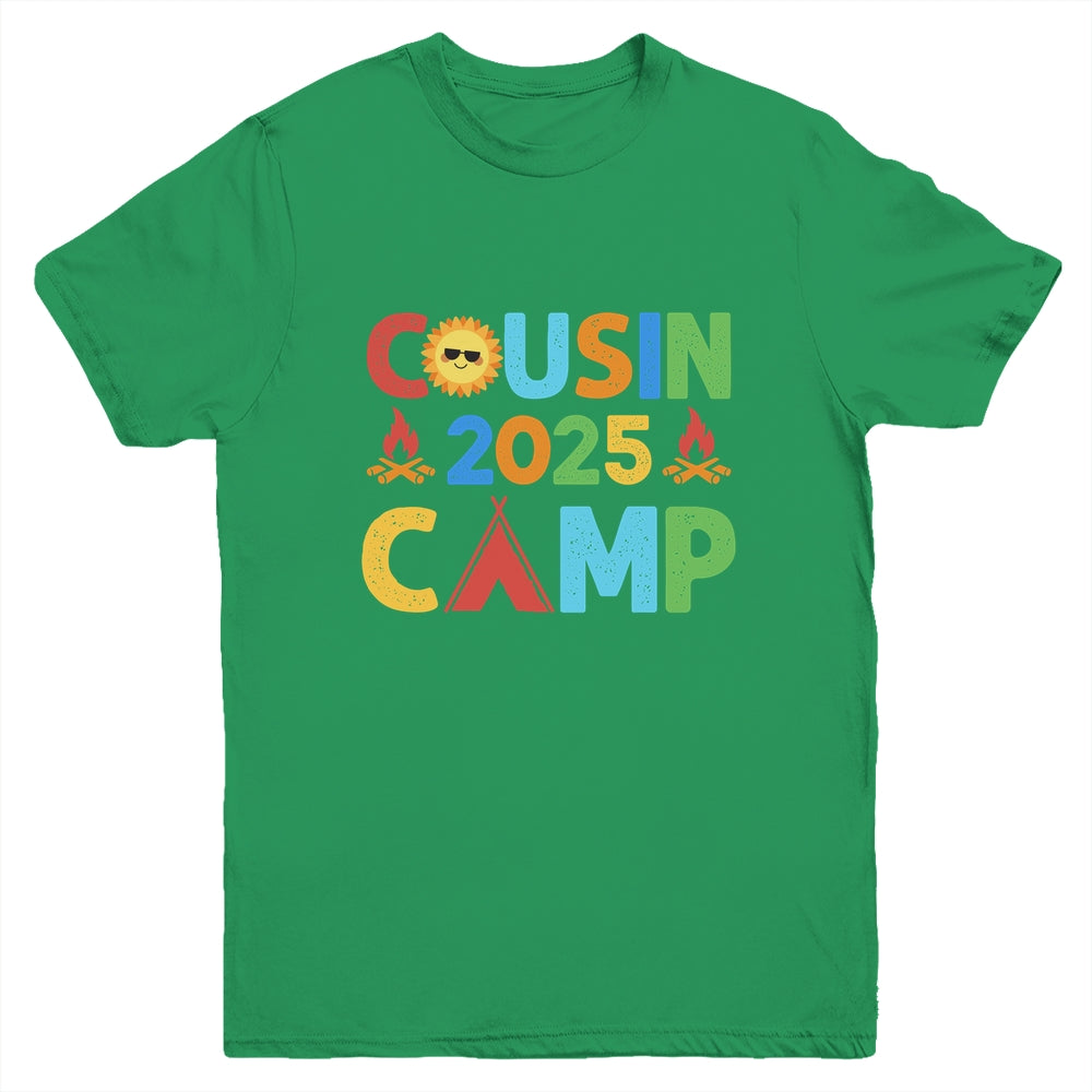 Cousin Camp 2025 Camping Crew Summer Vacation Cousin Youth Shirt | siriusteestore